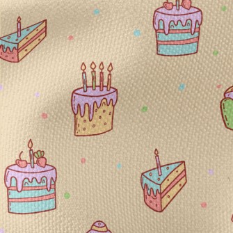 Colorful Mini Cakes Waterproof Canvas