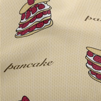 Three-layer Strawberry Pancake Athletic Mesh Flat Back