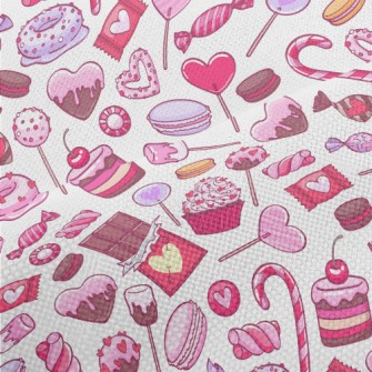 Pink Heart Dessert Candy Performance Linen