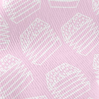 White Flat Line Geometric Burg Standard Corduroy