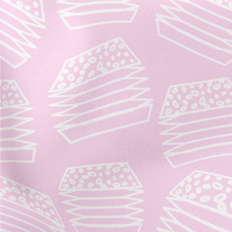 White Flat Line Geometric Burg Stretch Ponte