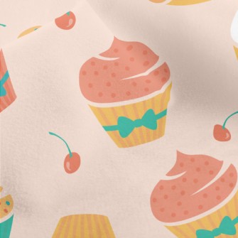 Colorful Powdered Sugar Cherry Micro Fleece