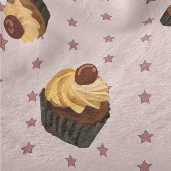 Realistic Hand-painted Cupcake Minky