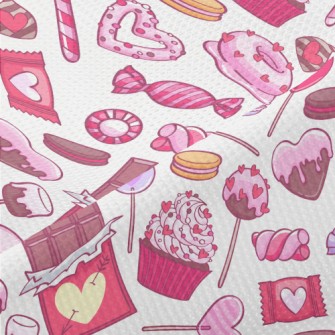 Pink Heart Dessert Candy Piqué