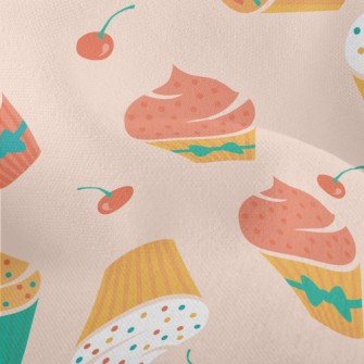 Colorful Powdered Sugar Cherry Lightweight Performance Linen