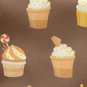 Different Shape Cup Cakes Jersey Backed Fleece