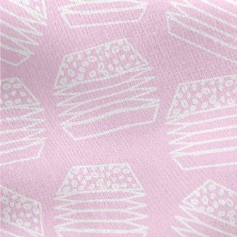 White Flat Line Geometric Burg Jersey Backed Fleece