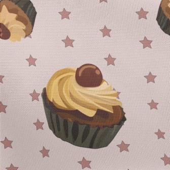 Realistic Hand-painted Cupcake Pongee