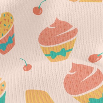 Colorful Powdered Sugar Cherry Stretch Jersey