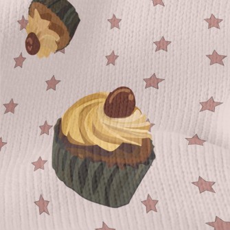 Realistic Hand-painted Cupcake Stretch Jersey