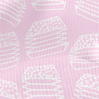 White Flat Line Geometric Burg Stretch Jersey