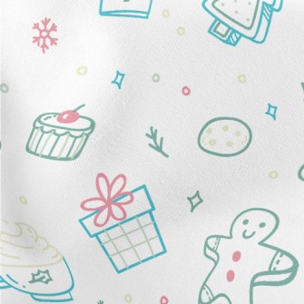 Cute Christmas Pattern Lightweight Cotton Poplin