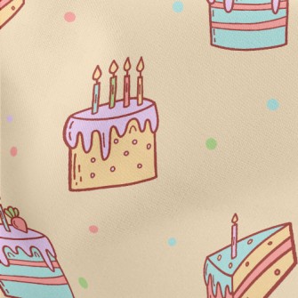 Colorful Mini Cakes Lightweight Cotton Poplin