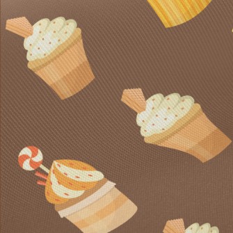 Different Shape Cup Cakes Midweight Cotton Poplin