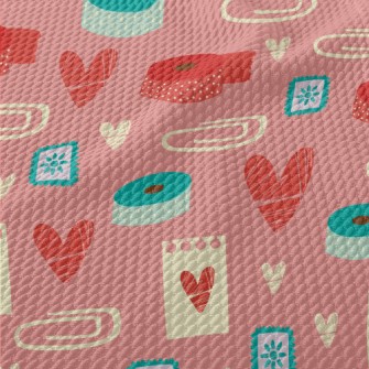 Hand Drawn Love Heart Paper Cl Birdseye Piqué