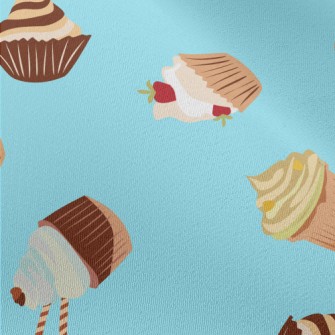 Hand Drawn Colorful Cupcakes Chiffon