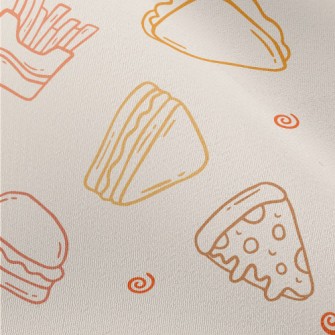 Simple Style Fast Food Pattern Chiffon