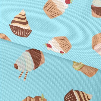 Hand Drawn Colorful Cupcakes Waterproof Oxford