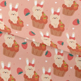 Bunny In Strawberry Cupcake Waterproof Oxford