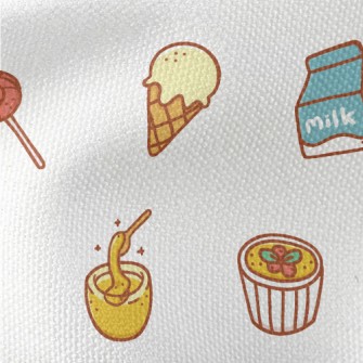 Dessert Lollipop Milk Flour Waterproof Canvas