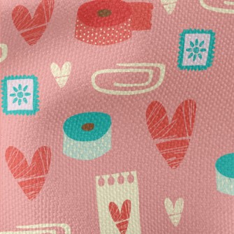 Hand Drawn Love Heart Paper Cl Waterproof Canvas