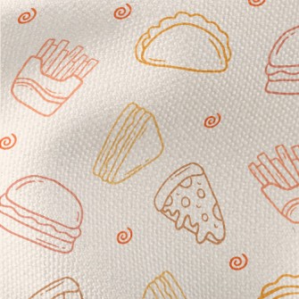 Simple Style Fast Food Pattern Waterproof Canvas