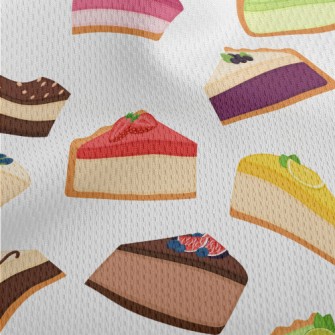 Various Flavors Slice Cake Athletic Mesh Flat Back