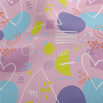 Colorful Love Triangle Circula Athletic Mesh Flat Back