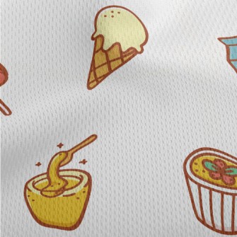 Dessert Lollipop Milk Flour Athletic Mesh Flat Back