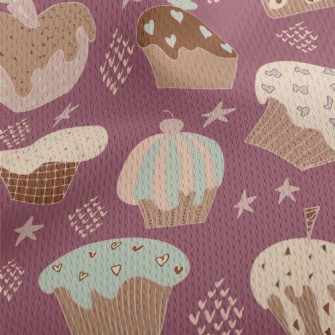 American Abstract Cup Cake Athletic Mesh Flat Back