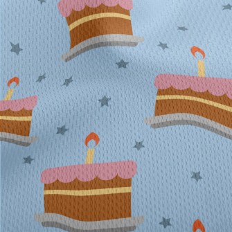 Birthday Cake With Stars Athletic Mesh Flat Back