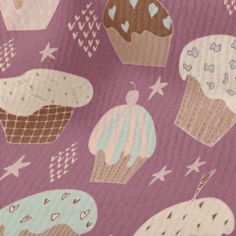 American Abstract Cup Cake Terry