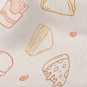 Simple Style Fast Food Pattern Terry