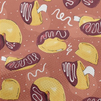 Hand Drawn Fortune Cookies Performance Linen