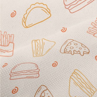 Simple Style Fast Food Pattern Performance Linen