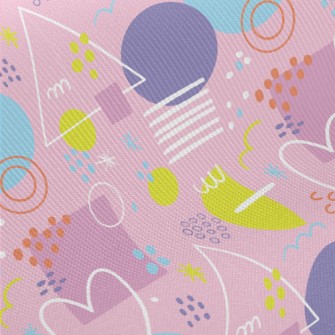 Colorful Love Triangle Circula Twill