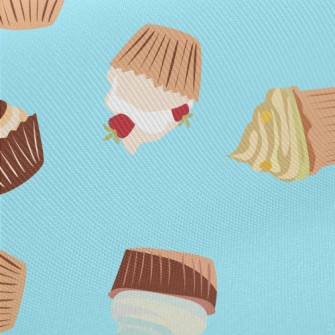 Hand Drawn Colorful Cupcakes Twill