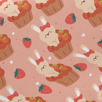 Bunny In Strawberry Cupcake Twill