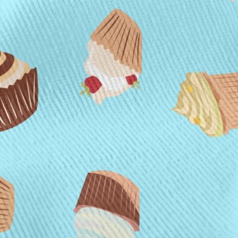 Hand Drawn Colorful Cupcakes Standard Corduroy