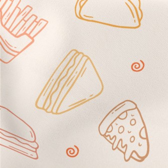 Simple Style Fast Food Pattern Stretch Ponte