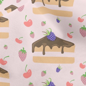 Blueberry Cake With Berries Micro Fleece