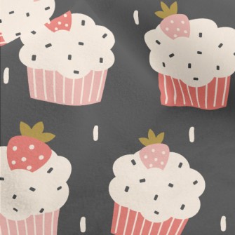 Cute Strawberry Cupcake Micro Fleece
