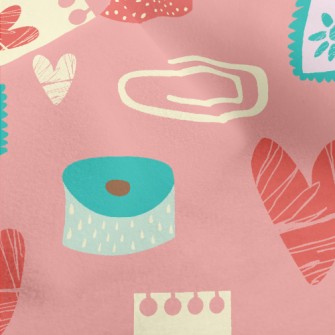 Hand Drawn Love Heart Paper Cl Micro Fleece