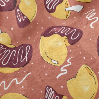 Hand Drawn Fortune Cookies Minky