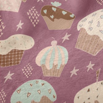 American Abstract Cup Cake Minky