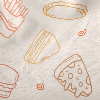 Simple Style Fast Food Pattern Minky