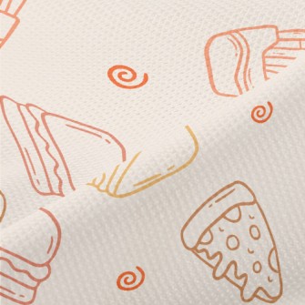 Simple Style Fast Food Pattern Piqué