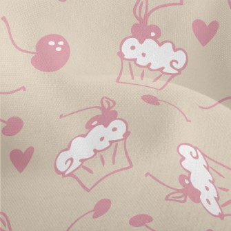 Cherry Cream Cupcakes And Cher Lightweight Performance Linen