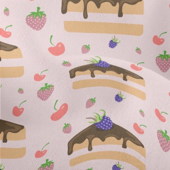 Blueberry Cake With Berries Lightweight Performance Linen