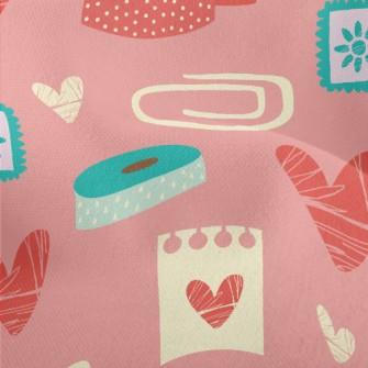 Hand Drawn Love Heart Paper Cl Lightweight Performance Linen